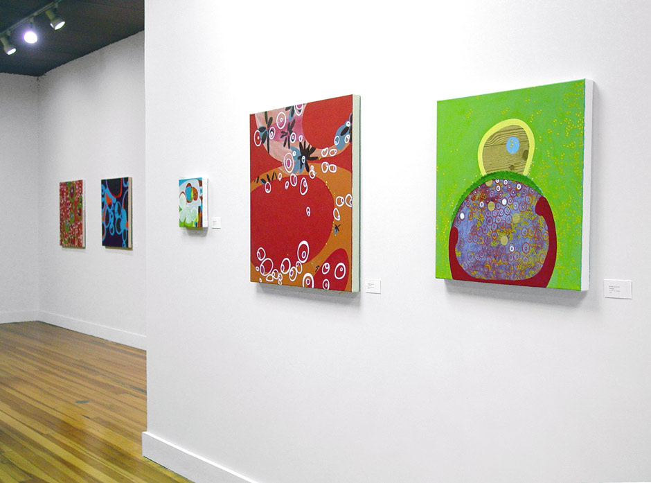 Canvas works installed at Graham Gallery