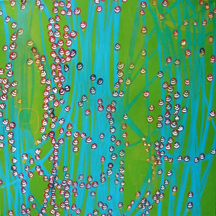 Trickle #1, acrylic on canvas, 2005, 32 inches x 32 inches