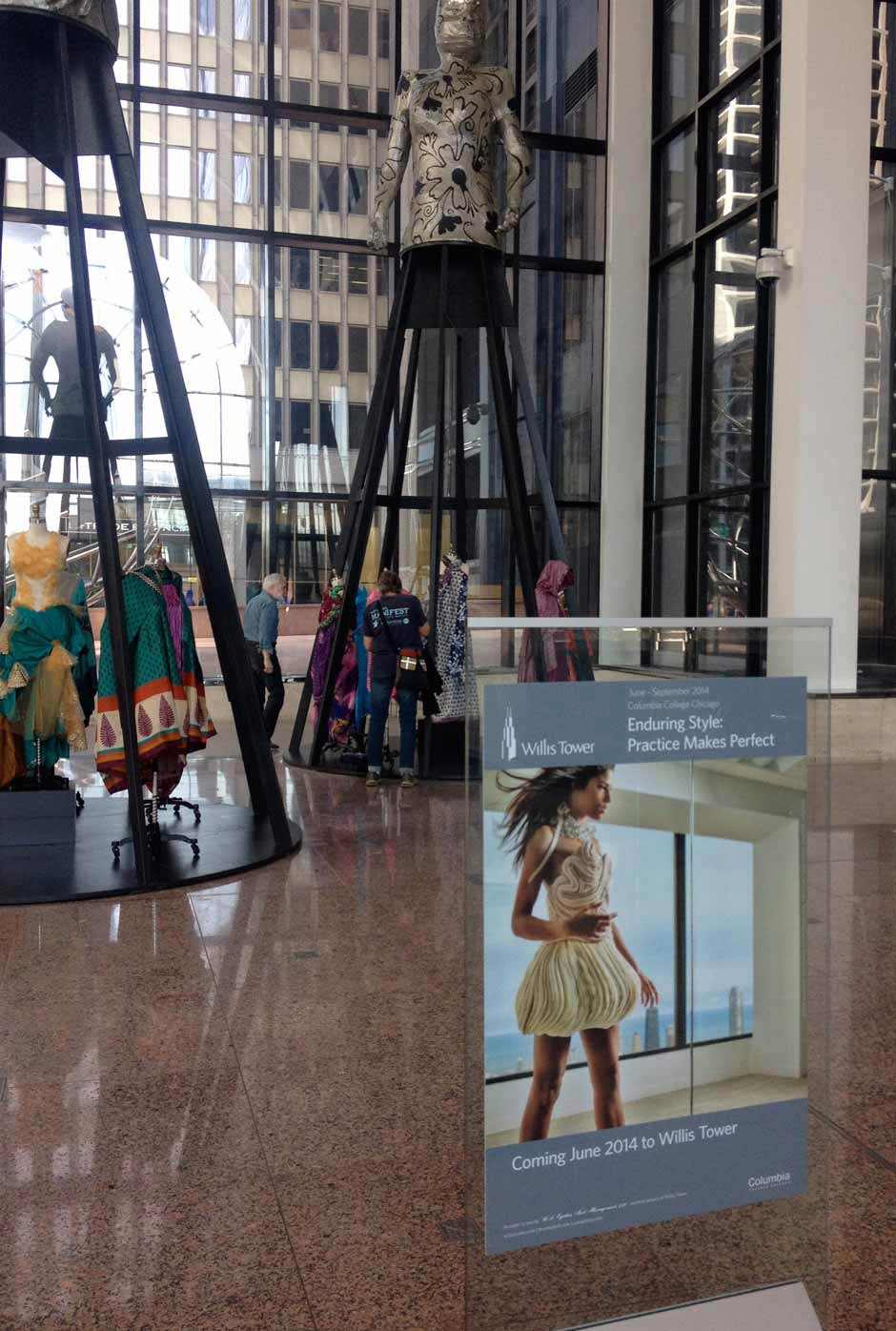 Columbia College Chicago's Enduring Style: Practice Makes Perfect Fashion Exhibition at Willis Tower